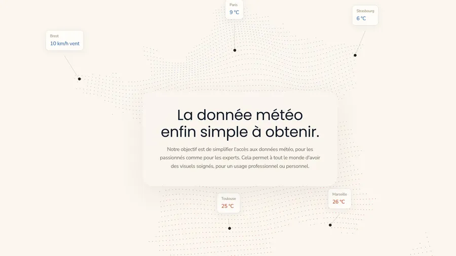 Résolution, fréquence de mise à jour, format de livraison, ce qui distingue vraiment une source de données météo d'une autre, et laquelle choisir selon votre usage.
