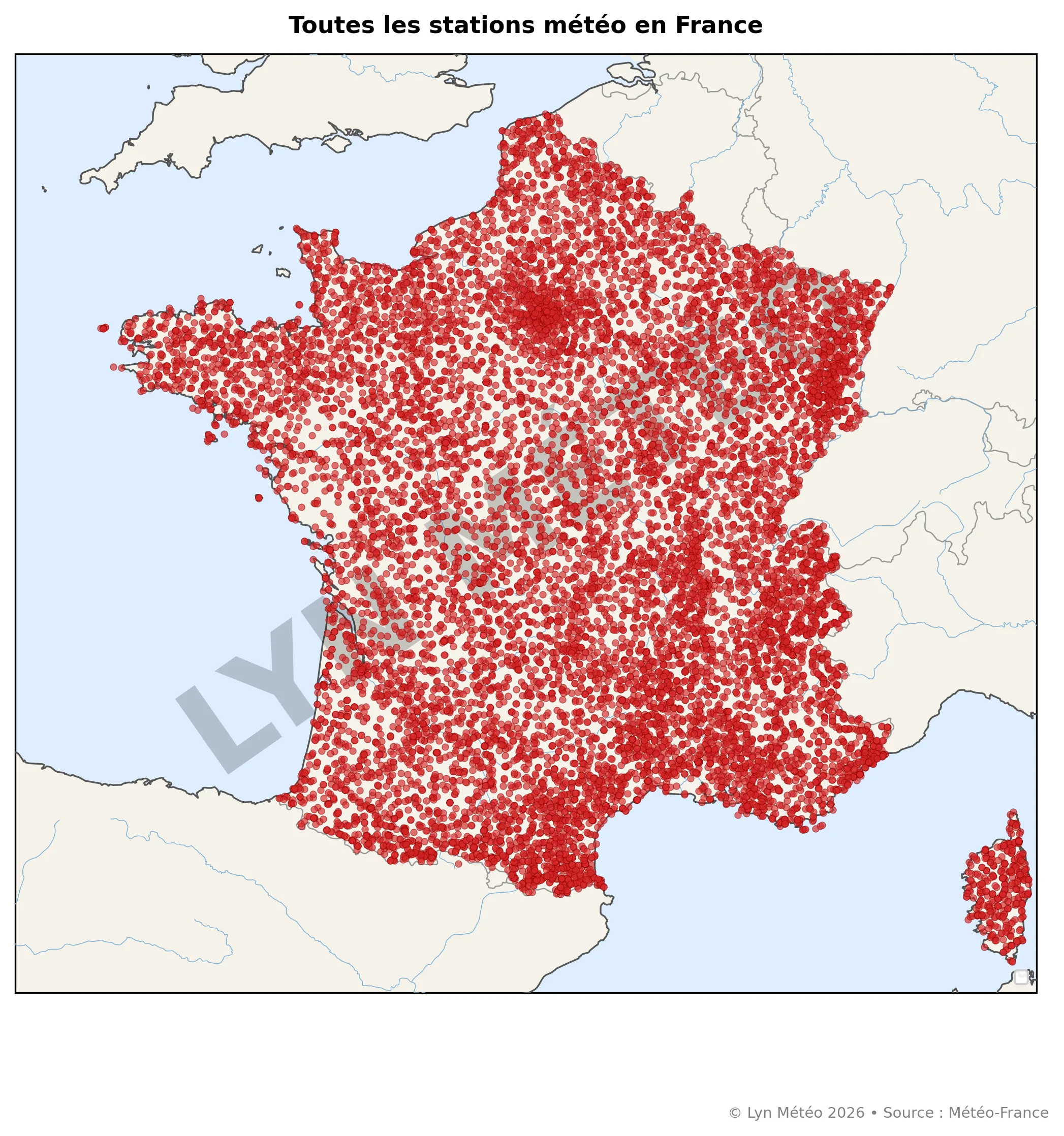 Toutes les stations météo en France